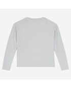 T-Shirt manches longues à Logo gris chiné